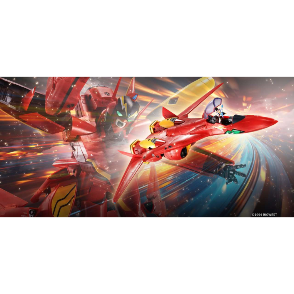 Belle pièce pour bureau: Macross 7 figurine DX Chogokin VF-19 Custom Excalibur Basara Nekki Special 24 cm