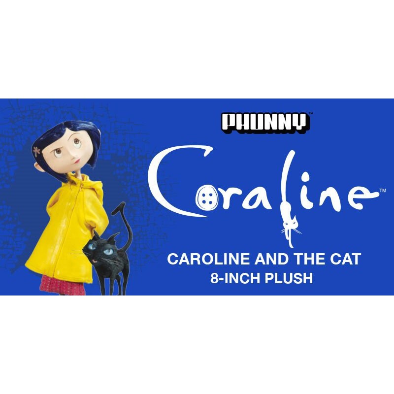 Charmante Pièce: Coraline peluche Phunny Coraline et le chat 20 cm