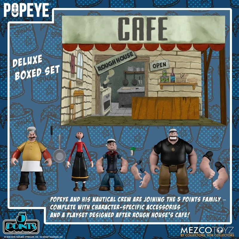 Création esprit déco: Popeye figurines 5 Points Deluxe Box Set 9 cm
