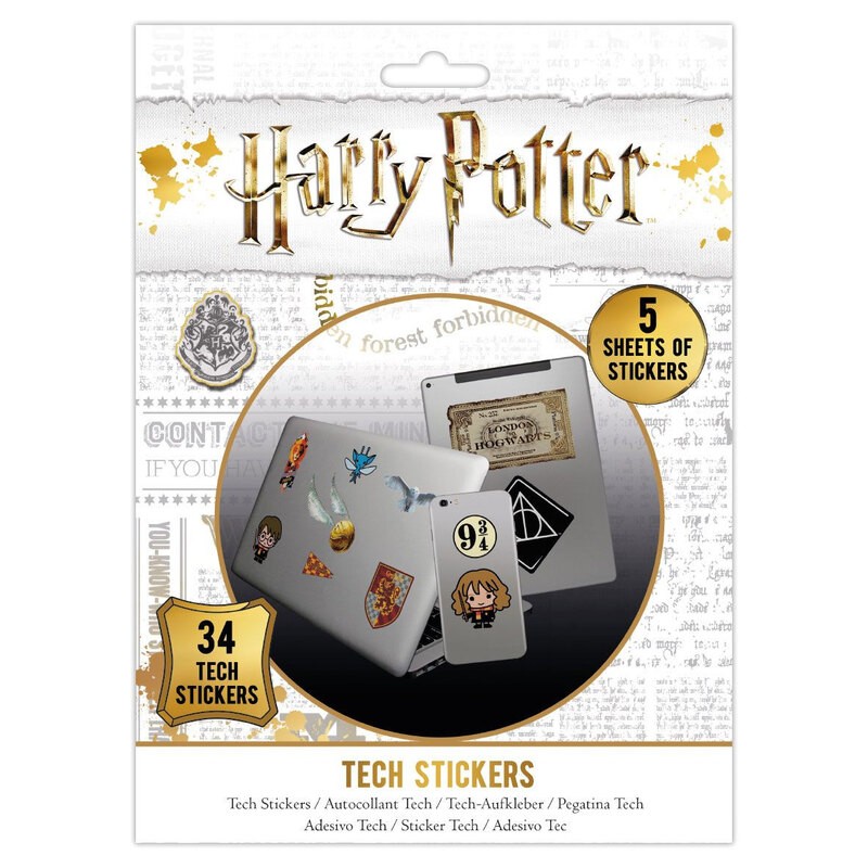 Belle déco pour bureau: Harry Potter pack de 10 stickers tech Artefacts