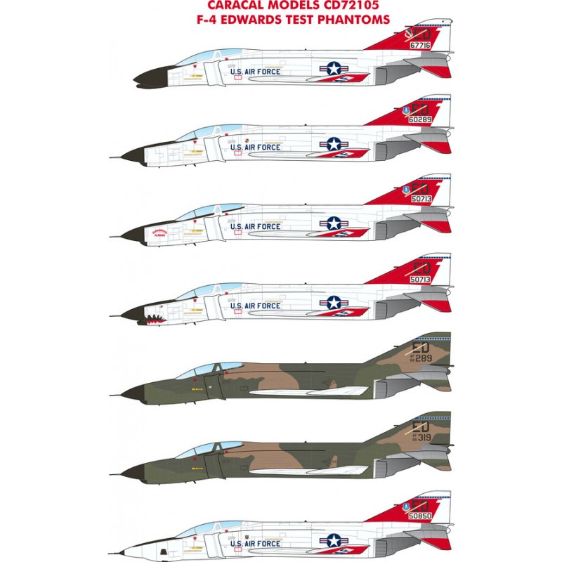 Classique Style look original: Décal Fantômes d'essai McDonnell F-4 Phantom Edwards