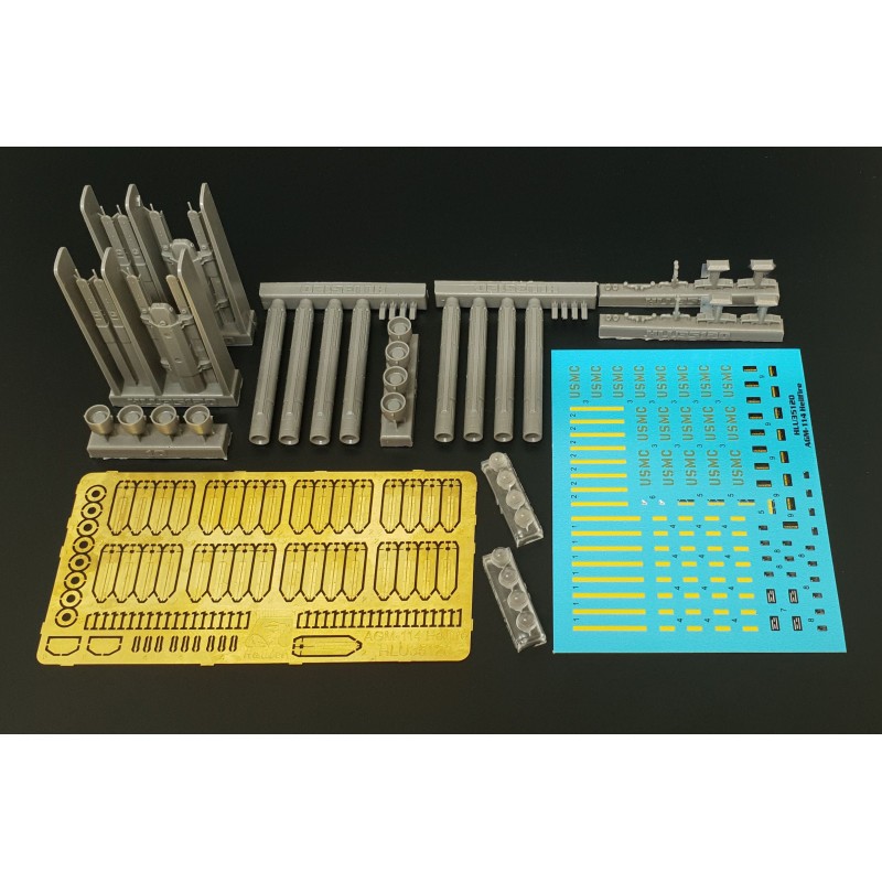 Classique Style look original: AGM-114 Hellfire (8pcs 2 racks) Kit de construction en résine de missiles air-sol US