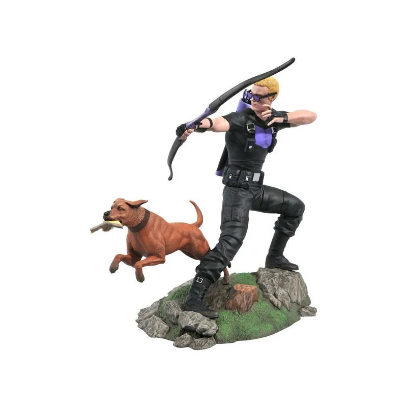Créative Objet look soigné: Figurine Marvel Comic Gallery Hawkeye & Pizza Dog 23cm