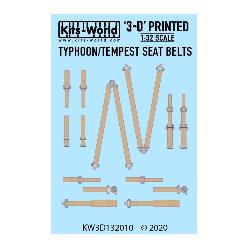 Collection coin collection: WWII Fighter Set Hawker Typhoon - Tempest Full Color 3D WWII Seat Belt décalcomanies (conçu pour être utilisé avec les kits Reve