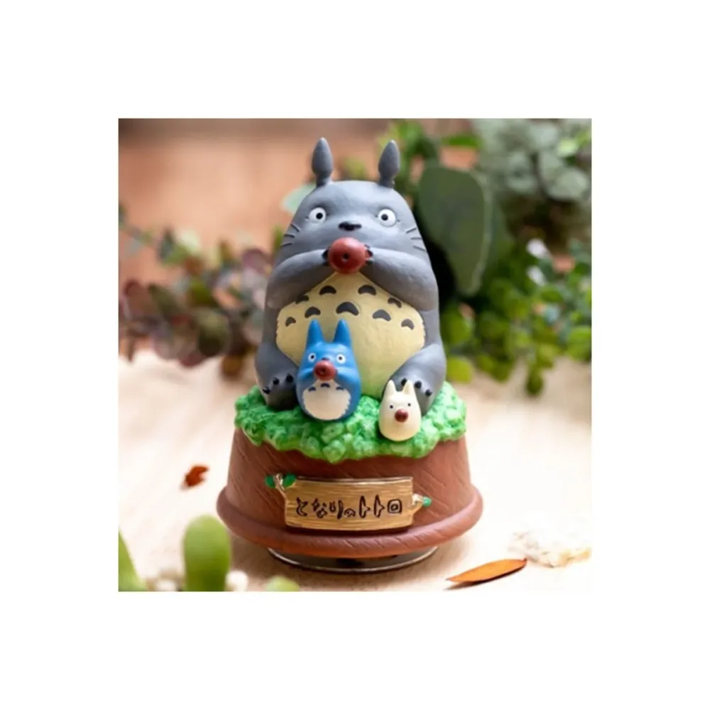 Élégante Création: Mon Voisin Totoro - Statue Musicale Totoro joue de l'ocarina