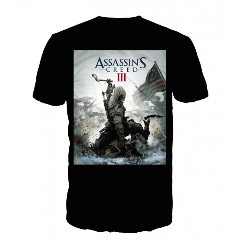 Sympa Design: ASSASSIN'S CREED 3 - T-Shirt Black - Game Cover