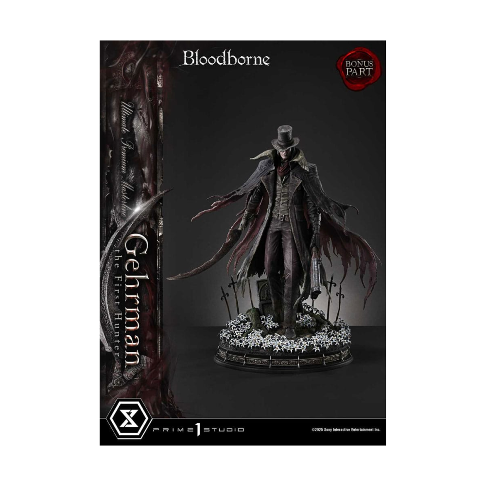 Moderne Statue style geek: Bloodborne statuette Ultimate Premium Masterline Series 1/4 Gehrman Bonus Version 68 cm