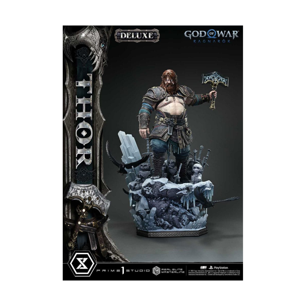 Stylée Collection: God of War: Ragnarök Figurine Real Elite Masterline Series 1/3 Thor Deluxe Bonus Version 105 cm