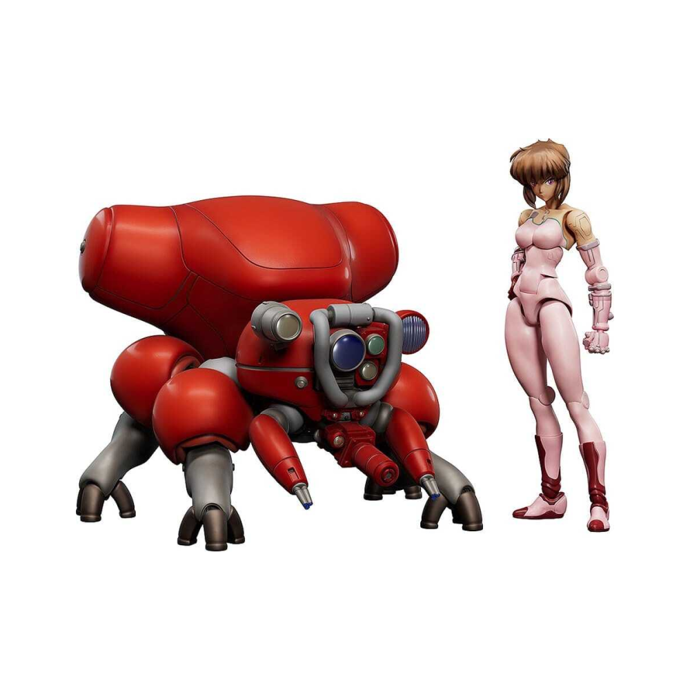 Statue style moderne: Ghost in the Shell Plastic Model Kit PLAMAX minimum factory Motoko Kusanagi avec Fuchikoma 8 cm