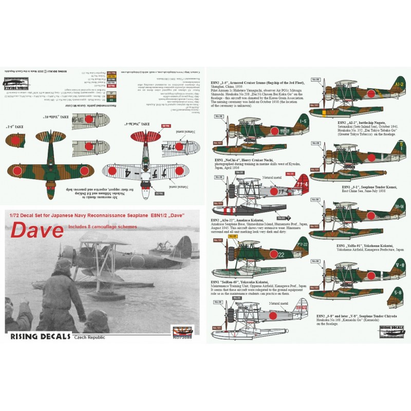 Sympa Création: Décal Hydravion de reconnaissance de la marine japonaise Nakajima E8N1/2