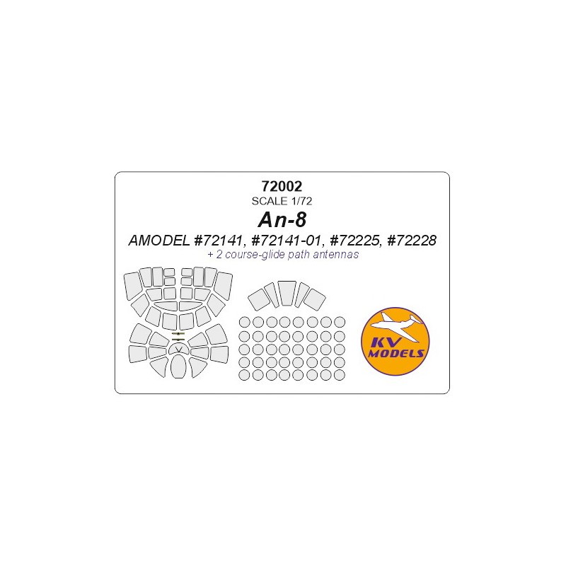 Objet pour étagère: Antonov An-8 (conçu pour être utilisé avec les kits modèle A AMU72141, AMU72141-01S, AMU72225, AMU72228) Deux antennes à traject
