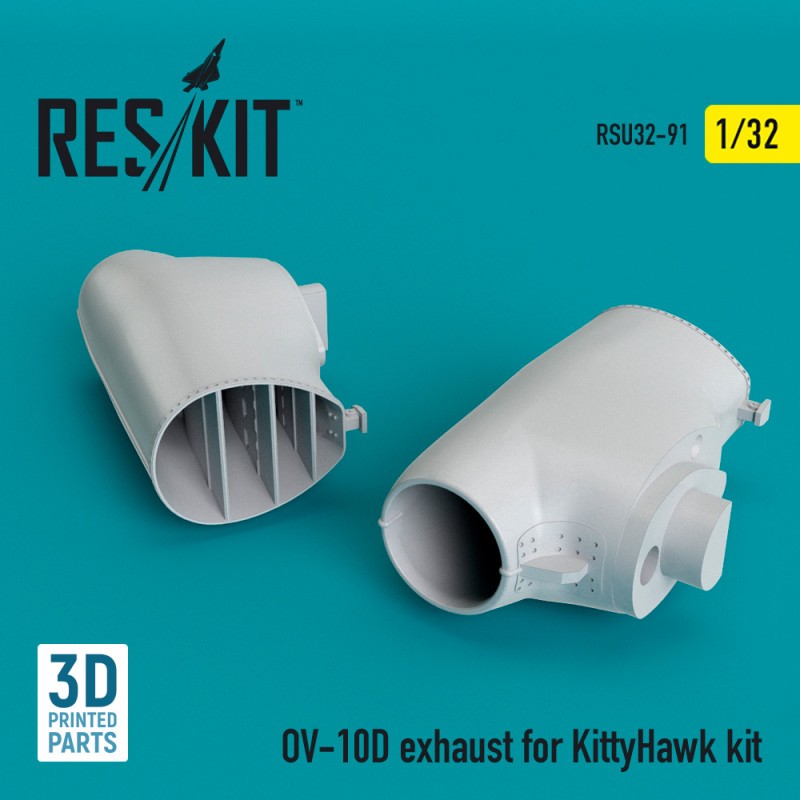 Pièce style rétro: Accessoire North-American/Rockwell OV-10D exhaust for KittyHawk kit (3D Printing)