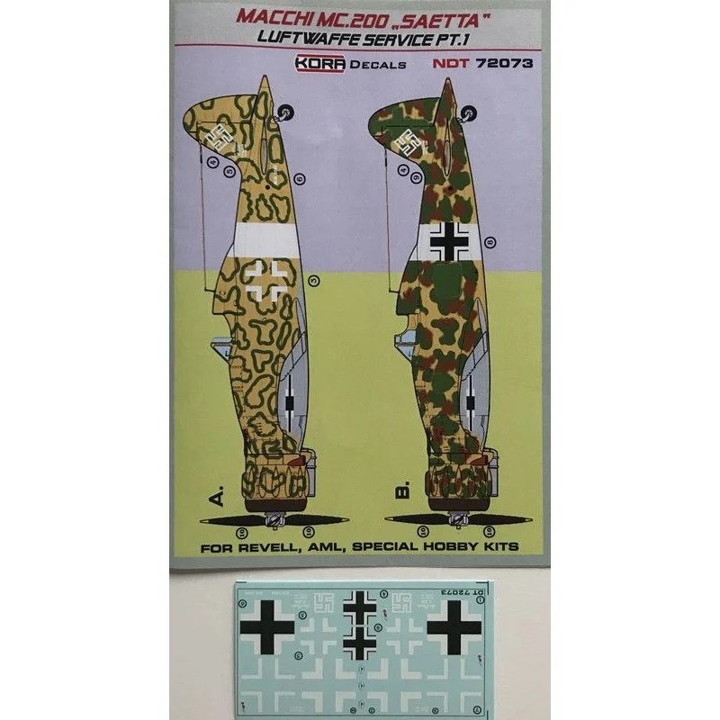 Jolie Pièce esprit déco: Décal Macchi C.200 Saetta Luftwaffe Service Pt.1