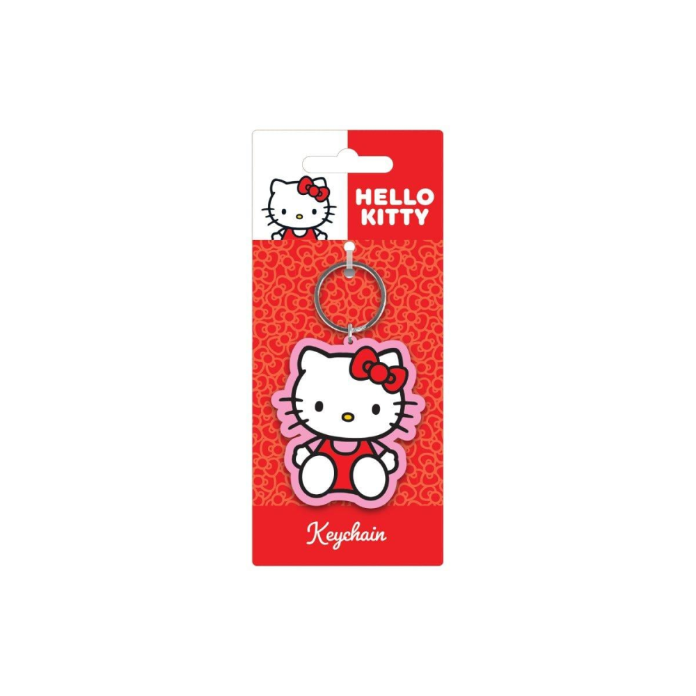 Pop Déco style geek: HELLO KITTY - Rose - Porte-clés en Caoutchou