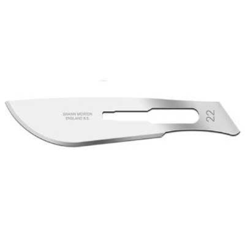 Pièce vitrine pour vitrine: No.22 Blade to fit SM9106 No.2 and SM9107 no.5 handle in pack of 50 blades.