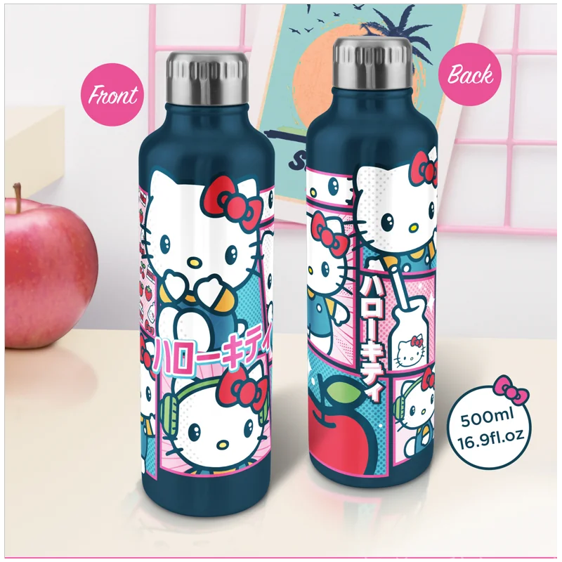 Visuelle Univers: HELLO KITTY - Bouteille d'eau en Métal 500ml
