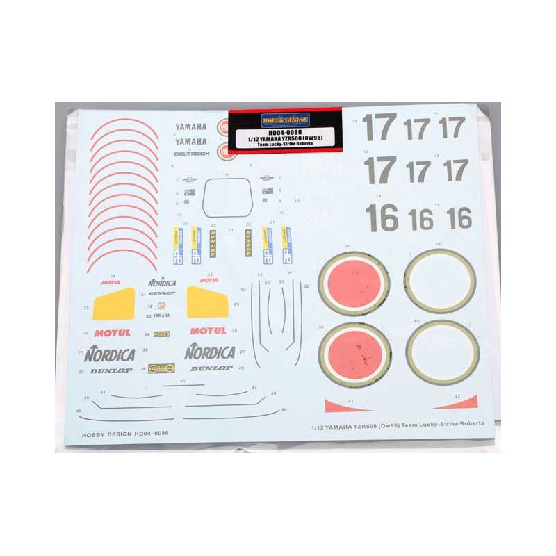 Vitrine pour bureau: Décalcomanie YAMAHA YZR500 COUP DE CHANCE