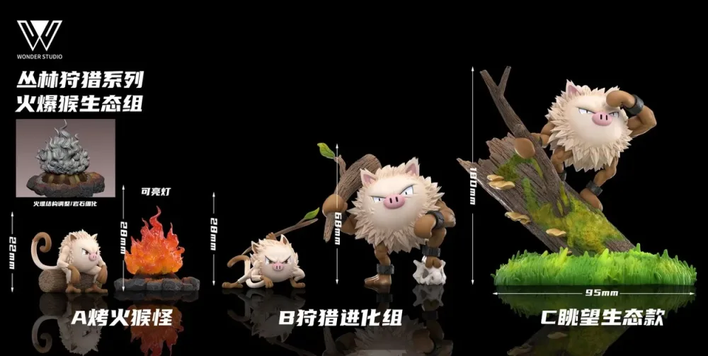 Design esprit collection: [PREORDER] 1/20 Scale World Figure [WONDER] – Mankey & Primeape