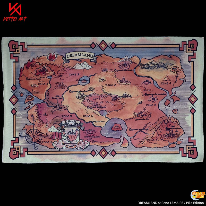 Belle pièce pour collection: Poster Dreamland - Carte En Tissu