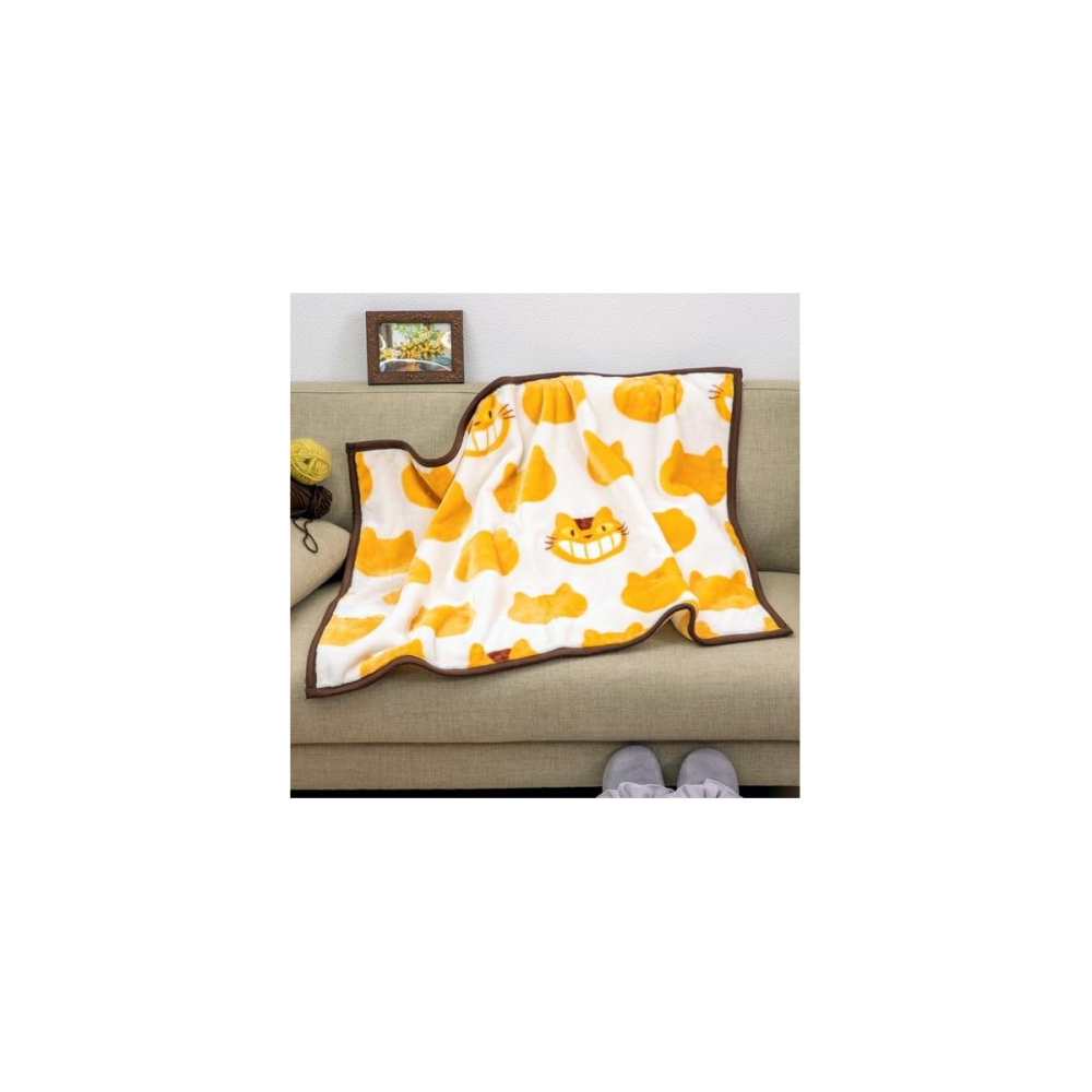 Charmante Figurine: MON VOISIN TOTORO - Chatbus - Couverture Plaid 70x100cm