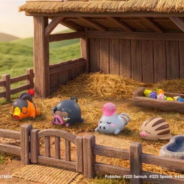 Jolie Statue vitrine déco: [PREORDER] 1/20 Scale World Figure [JB] – Swinub & Spoink & Tepig & Lechonk