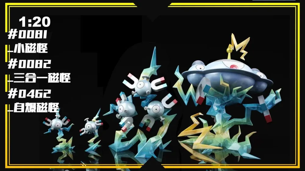 Objet déco à exposer: [PREORDER] 1/20 Scale World Figure [SXG] – Magnemite & Magneton & Magnezone