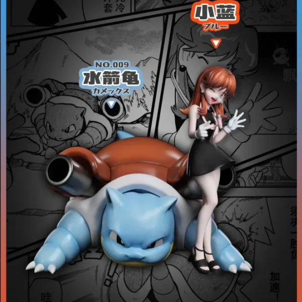 Moderne Statue: [PREORDER] 1/20 Scale World Figure [RED ART] – Blue & Blastoise