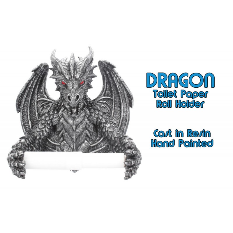 Pièce déco pour vitrine: Dragon toilet paper holder