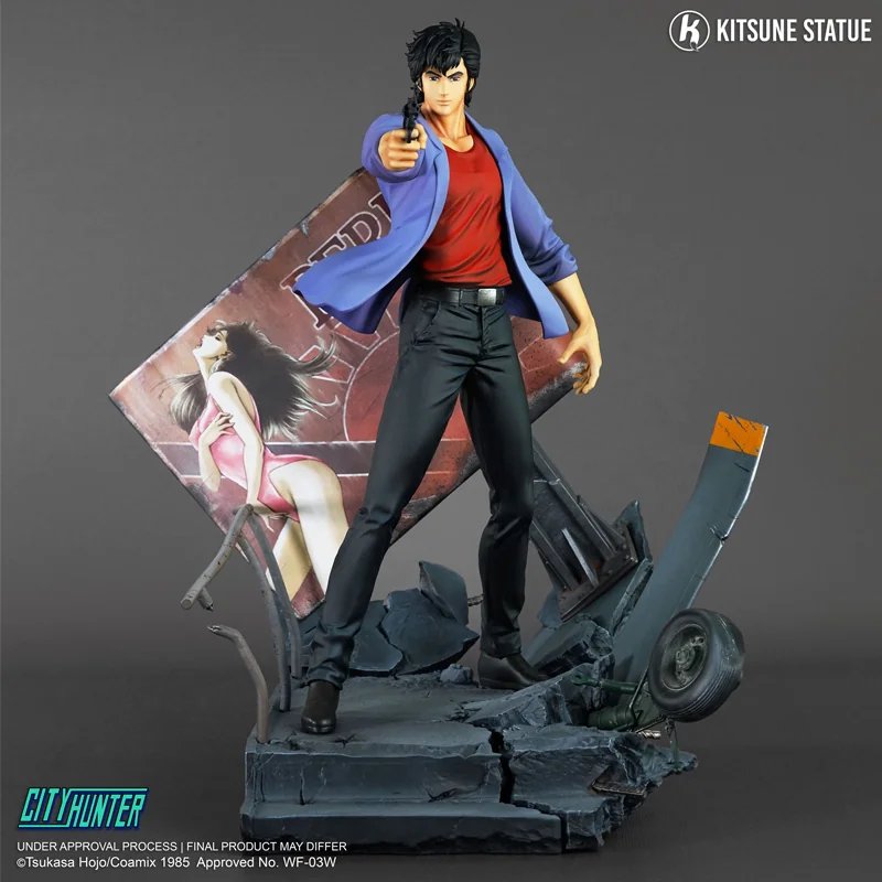 Créative Objet: Figurine City Hunter Nicky Larson Statue 1/6 Ryo Saeba Nicky Larson 36cm