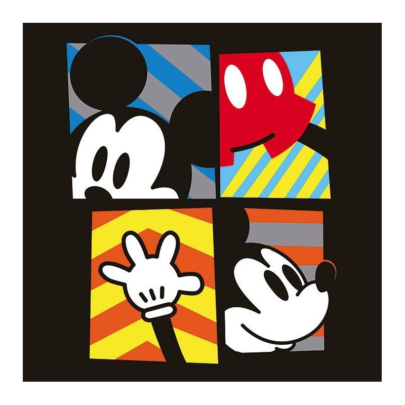 Pièce vitrine esprit collection: DISNEY - Canvas 40X40 '18mm' - Mickey Mouse Framed