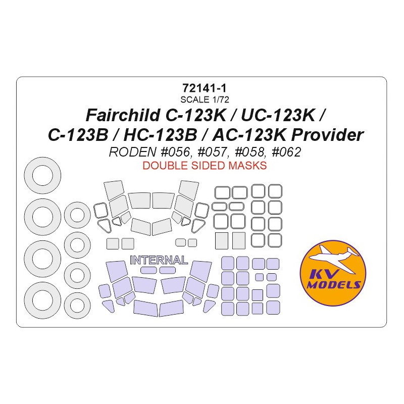 Artistique Sélection: Accessoire Fournisseur Fairchild C-123 - Masques double face et roues
