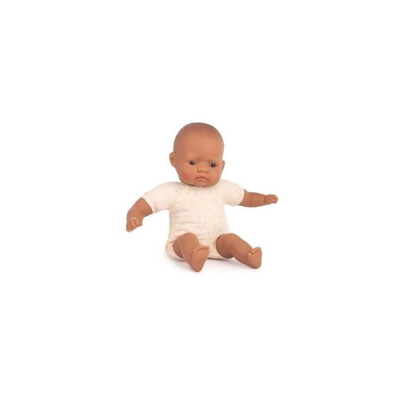 Décorative Déco: ML Poupées: POUPÉE BÉBÉ LATINO-AMERICAIN avec CORPS en TISSU 32cm