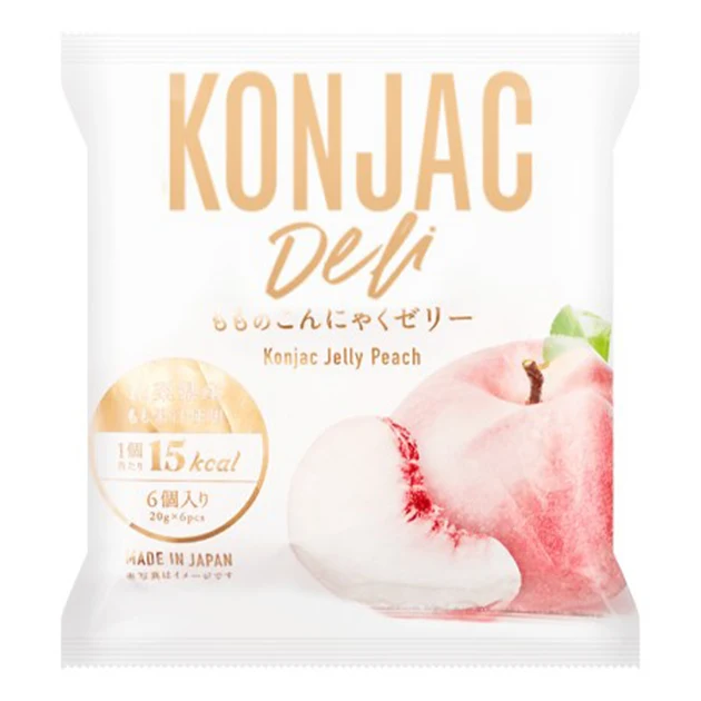 Élégante Miniature style pop: Gelée Japonaise - Saveur Pêche Blanche - Konjac
