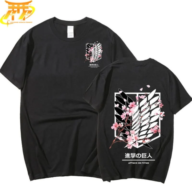 Stylée Vitrine: T-Shirt Noir Bataillon d'Exploration - Attaque des Titans™