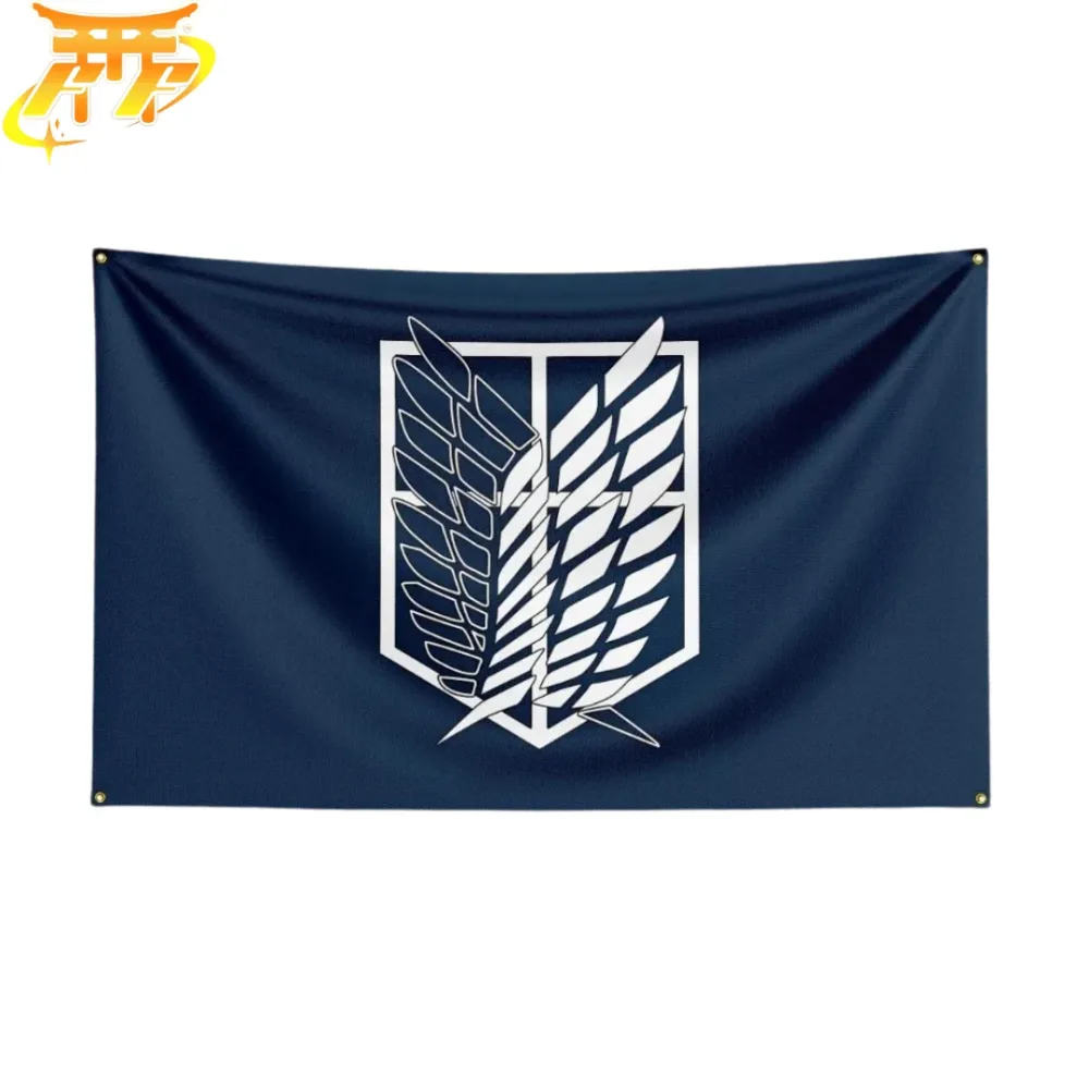Modèle style geek: Drapeau Bataillon D’Exploration "Emblème Des Ailes De La Liberté" - L’Attaque Des Titans™