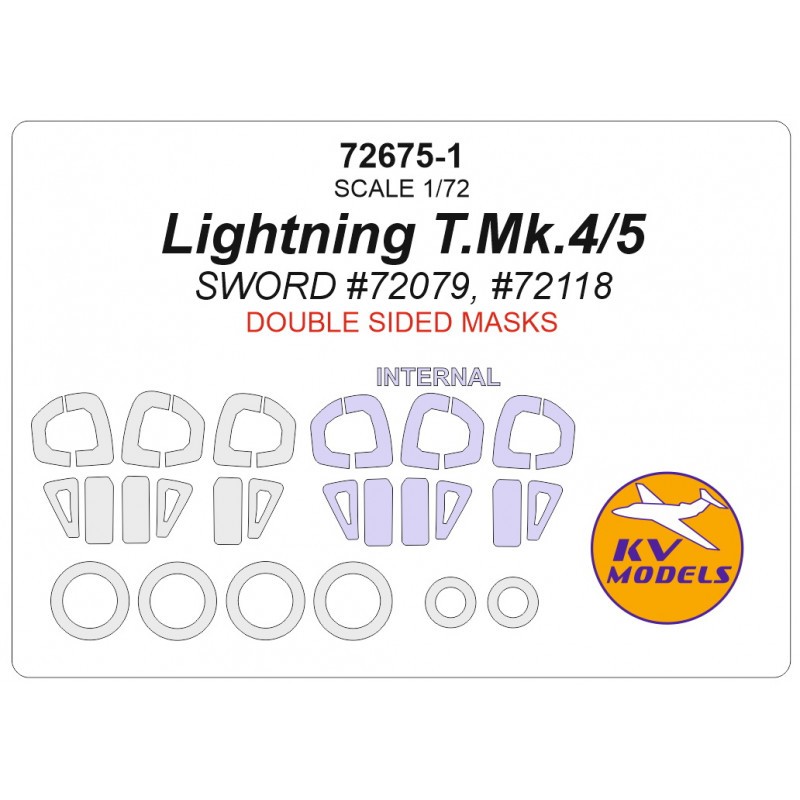 Compacte Sélection format compact: Masques de roue et de verrière BAC/EE Lightning T.4/T.5 (intérieur et extérieur) (conçus pour être utilisés avec les kits Sword)