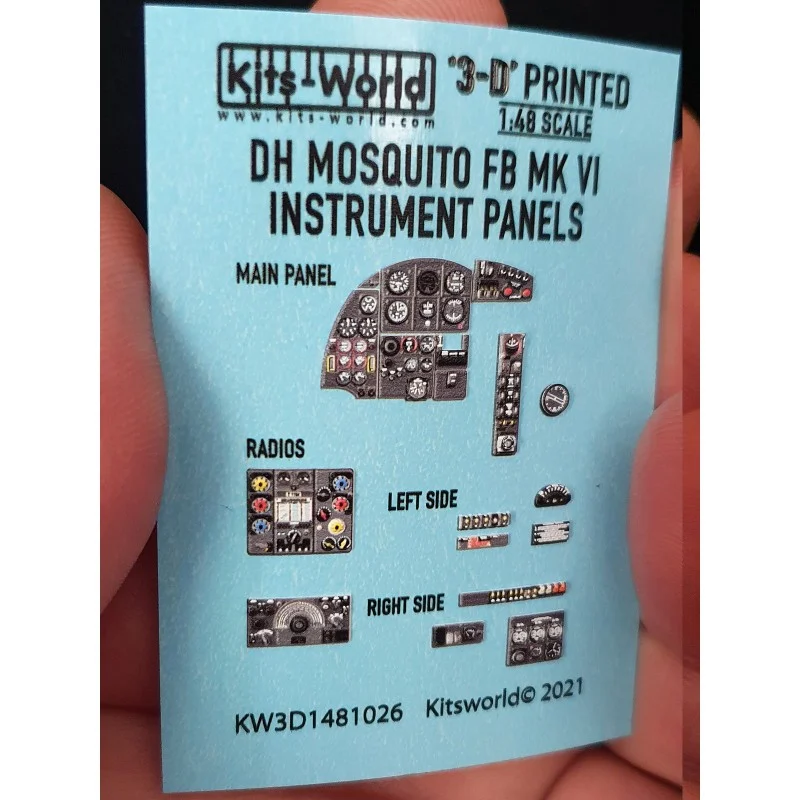 Tendance Déco pour cadeau: Décalcomanie Tableau de bord couleur 3D de Havilland Mosquito FB Mk.VI (conçu pour être utilisé avec les kits Revell et Tamiya)