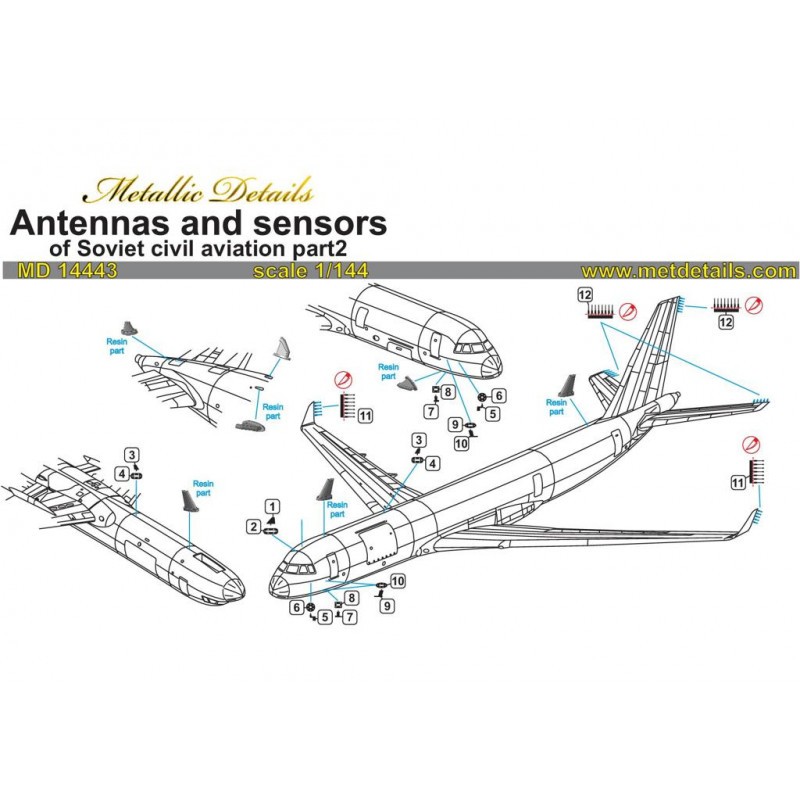 Belle Création: Accessoire Antennes et capteurs de l'aviation civile soviétique partie 2