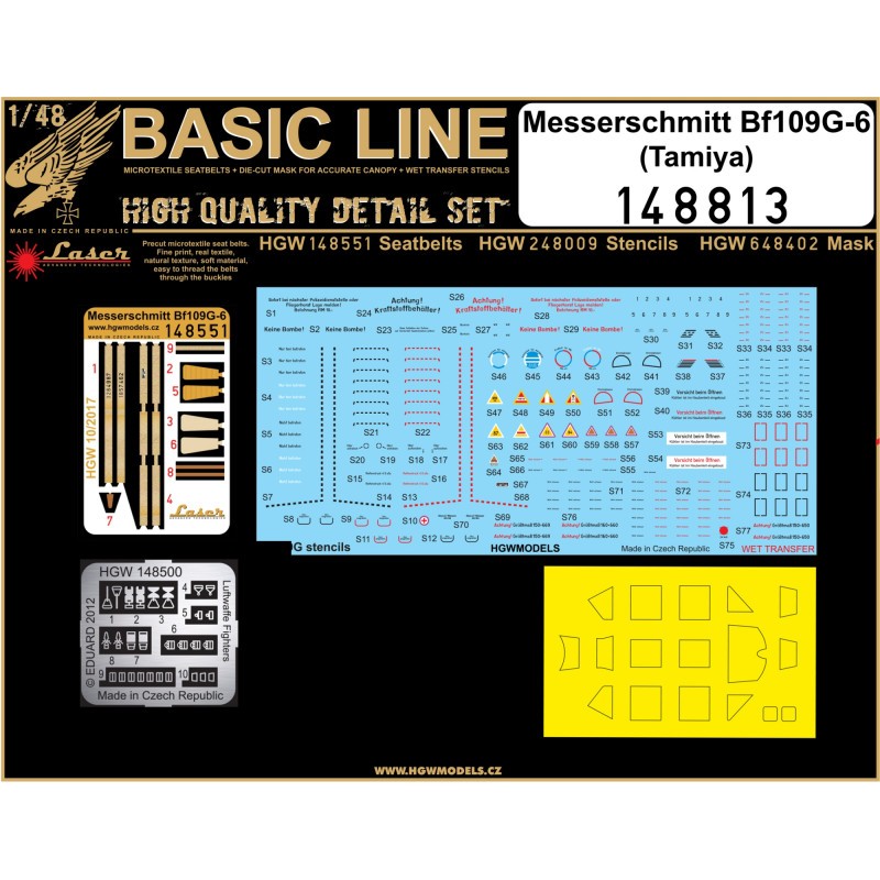 Belle Style: Décal LIGNE DE BASE Messerschmitt Bf-109G-6