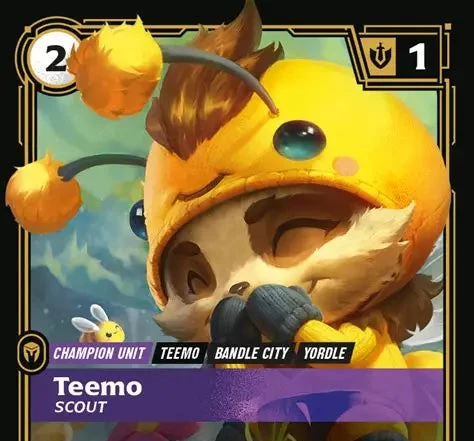 Sélection pour étagère: Riftbound - Carte Teemo, Éclaireur V.2 Showcase Origines FOIL FR