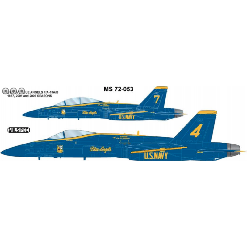Stylée Collection: Décal McDonnell-Douglas F/A-18A/B/C/D Hornet US Navy Blue Angels