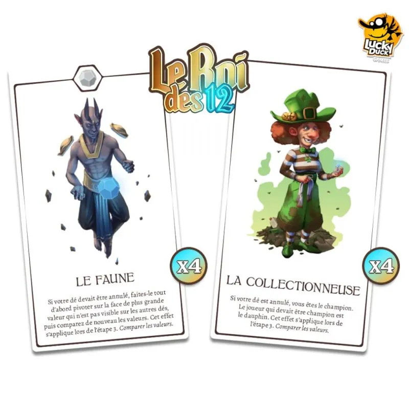 Pièce collection à exposer: Jeu de société LE ROI DES 12 - Mini extension personnages